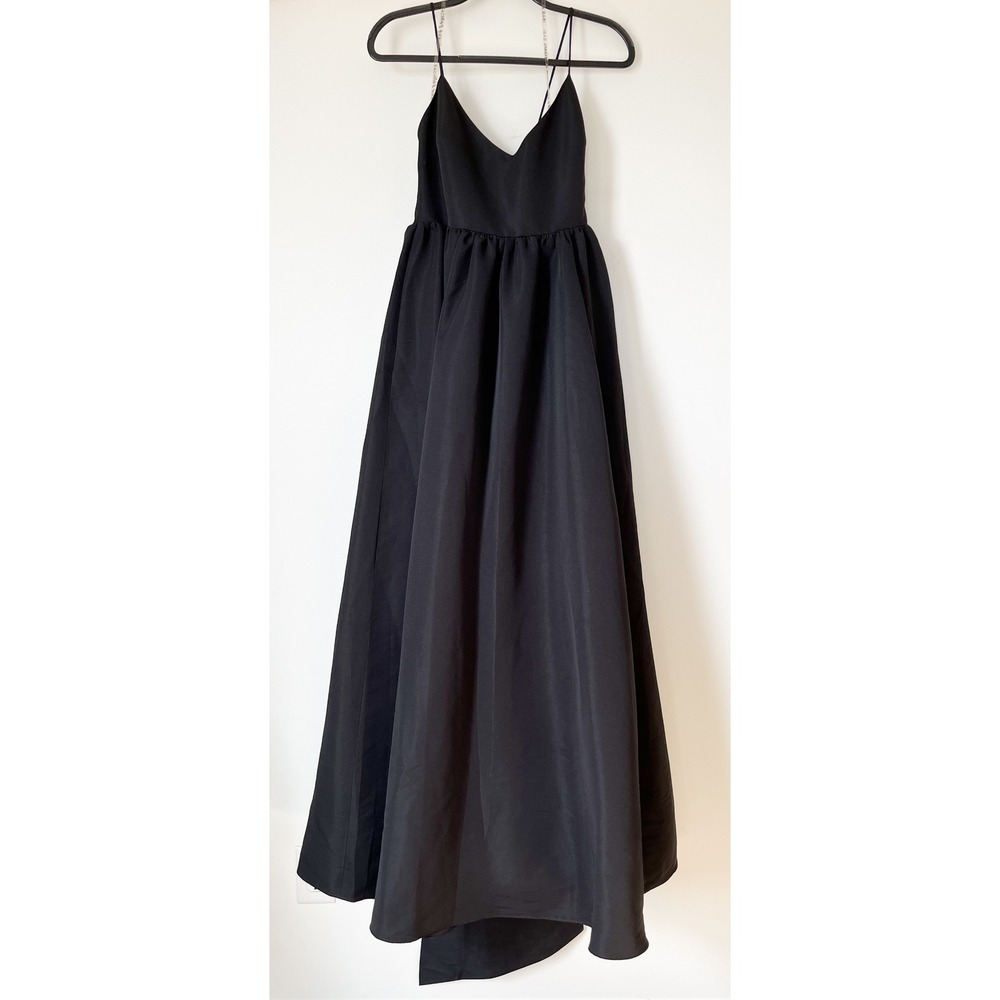 NEW Sachin & Babi Hadley V-Neck Back Bow Empire Gown Womens 10 Black - Picture 7 of 16